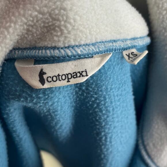 Cotopaxi River Blue Bone White Amado Quarter Zip Fleece Pullover - Picture 10 of 11